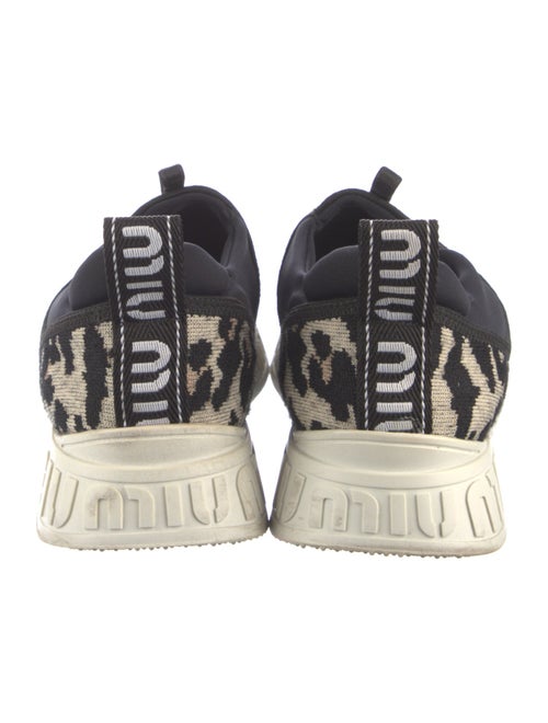 Miu Miu Animal Print Crystal Embellishments Sneakers