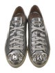 Miu Miu Patent Leather Crystal Embellishments Sneakers