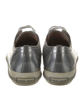 Miu Miu Patent Leather Crystal Embellishments Sneakers