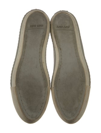 Miu Miu Patent Leather Crystal Embellishments Sneakers