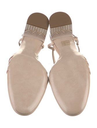 Miu Miu Patent Leather Crystal Embellishments Slingback Pumps