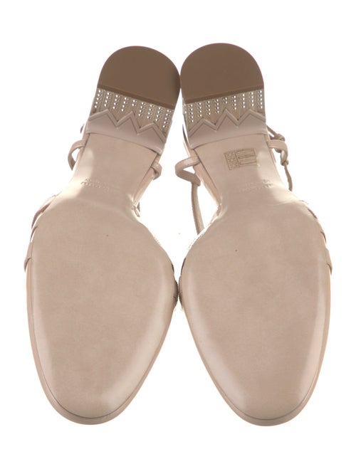 Miu Miu Patent Leather Crystal Embellishments Slingback Pumps