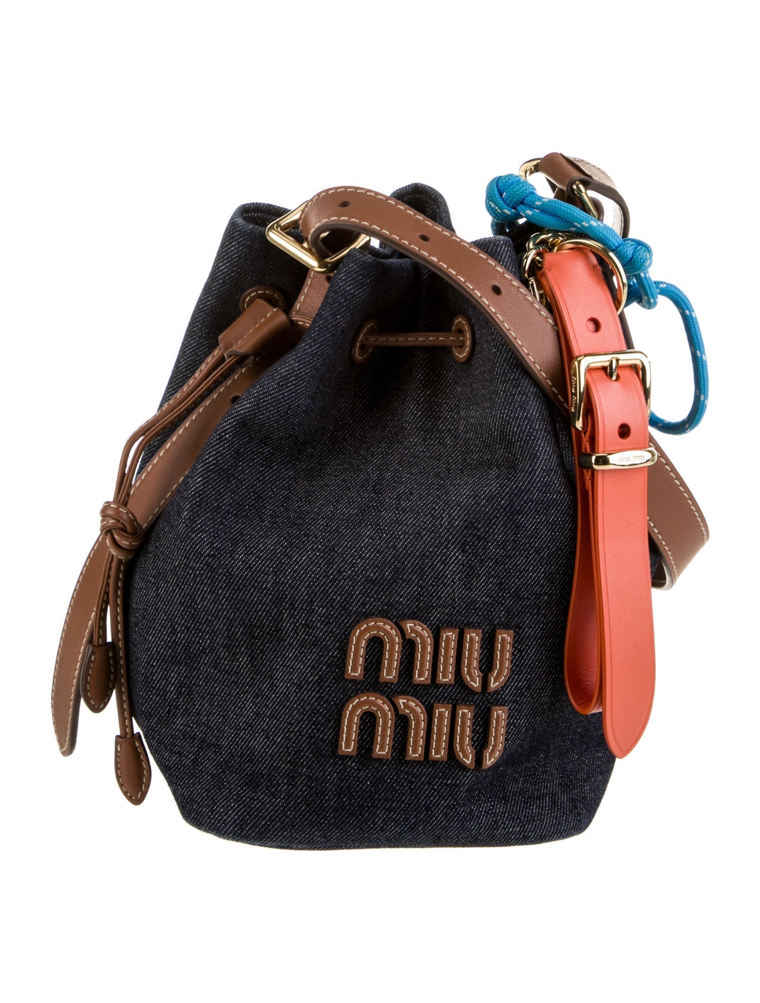 ハンドバッグ Miu Miu bucket bag 送料無料》 MIU MIU Leather bucket bag (MiuMiu/バッグ・カバン