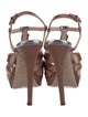 Miu Miu Satin Crystal Embellishments T-Strap Sandals