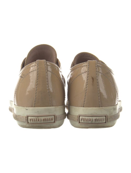 Miu Miu Patent Leather Crystal Embellishments Sneakers