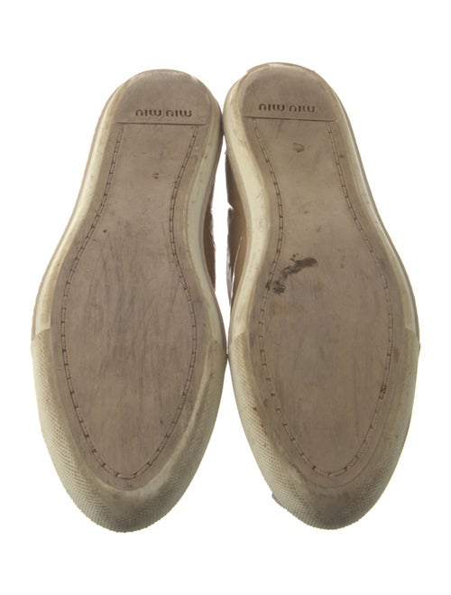 Miu Miu Patent Leather Crystal Embellishments Sneakers