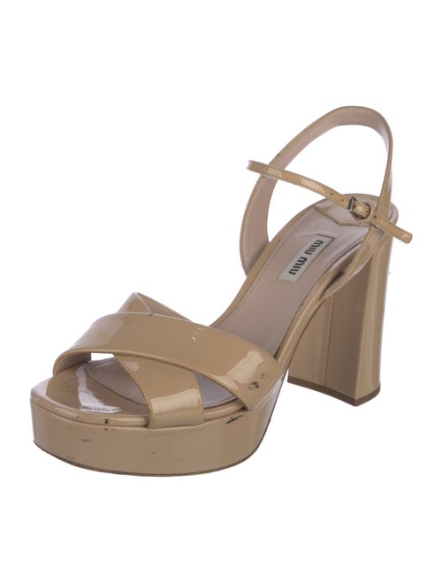 Miu Miu Patent Leather Sandals
