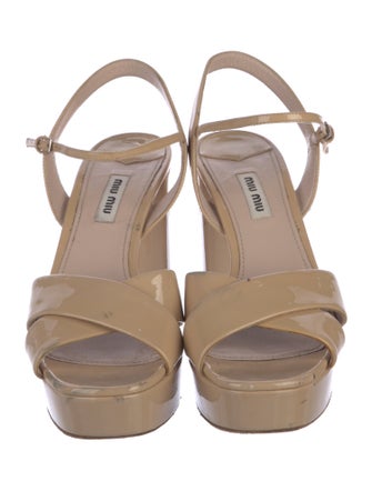 Miu Miu Patent Leather Sandals