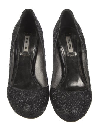 Miu Miu Glitter Glitter Accents Pumps