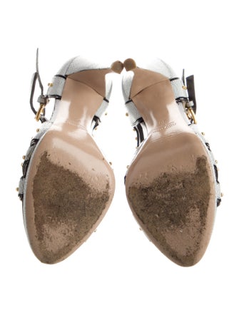 Miu Miu Leather Studded Accents Espadrilles