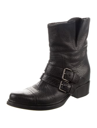Miu Miu Leather Moto Boots