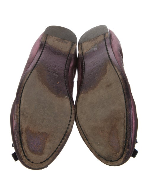 Miu Miu Leather Crystal Embellishments Ballet Flats