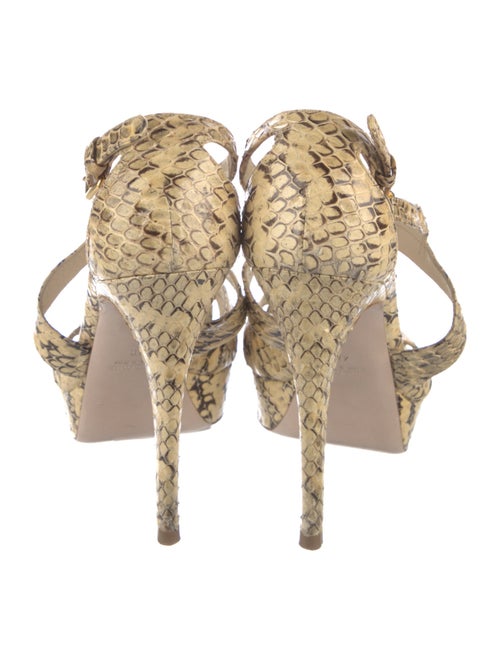 Miu Miu Embossed Leather Animal Print T-Strap Pumps