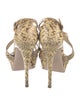 Miu Miu Embossed Leather Animal Print T-Strap Pumps