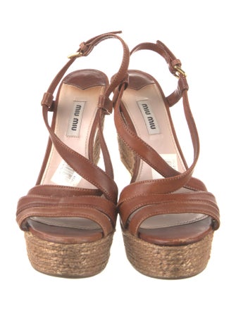 Miu Miu Leather Espadrilles