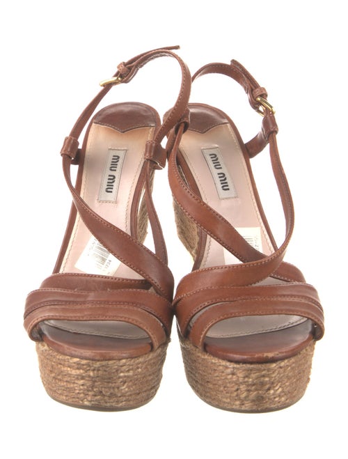 Miu Miu Leather Espadrilles