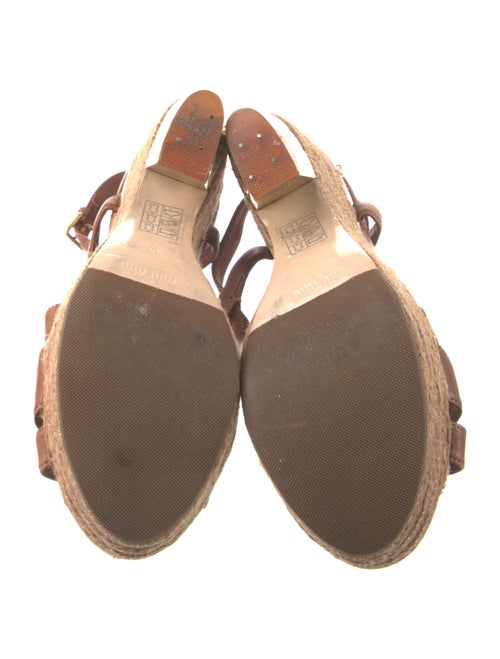Miu Miu Leather Espadrilles