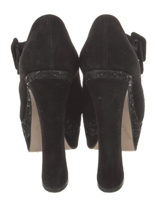 Miu Miu Suede Glitter Accents Pumps