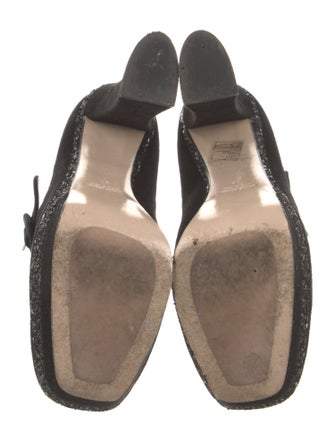 Miu Miu Suede Glitter Accents Pumps