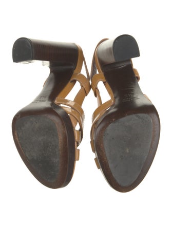 Miu Miu Patent Leather Slingback Sandals