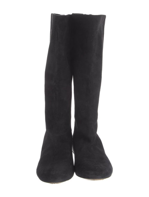 Miu Miu Suede Crystal Embellishments Riding Boots