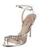 Miu Miu Leather Crystal Embellishments Sandals