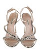 Miu Miu Leather Crystal Embellishments Sandals