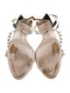 Miu Miu Leather Crystal Embellishments Sandals