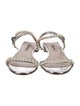 Miu Miu Faux Pearl Accents Leather Sandals