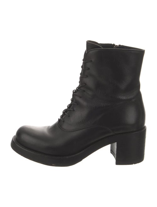 Miu Miu Leather Combat Boots