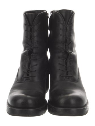 Miu Miu Leather Combat Boots