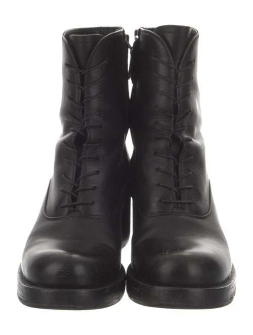 Miu Miu Leather Combat Boots