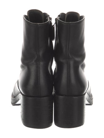 Miu Miu Leather Combat Boots
