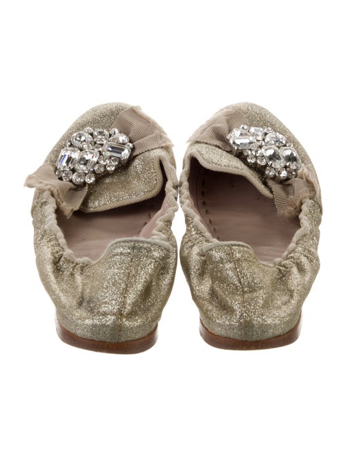 Miu Miu Glitter Glitter Accents Flats