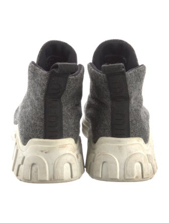 Miu Miu Wool Lace-Up Boots