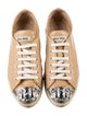 Miu Miu Patent Leather Crystal Embellishments Sneakers