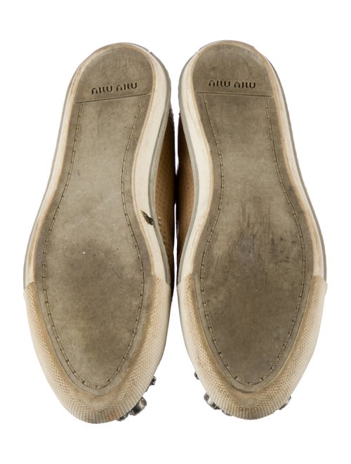 Miu Miu Patent Leather Crystal Embellishments Sneakers