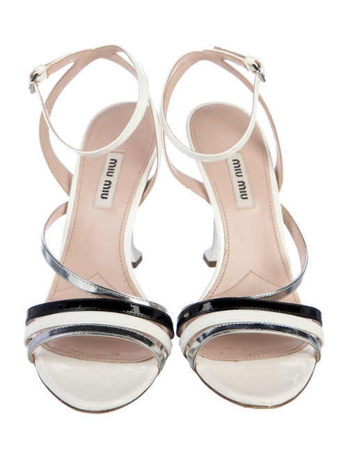 Miu Miu Patent Leather Slingback Sandals