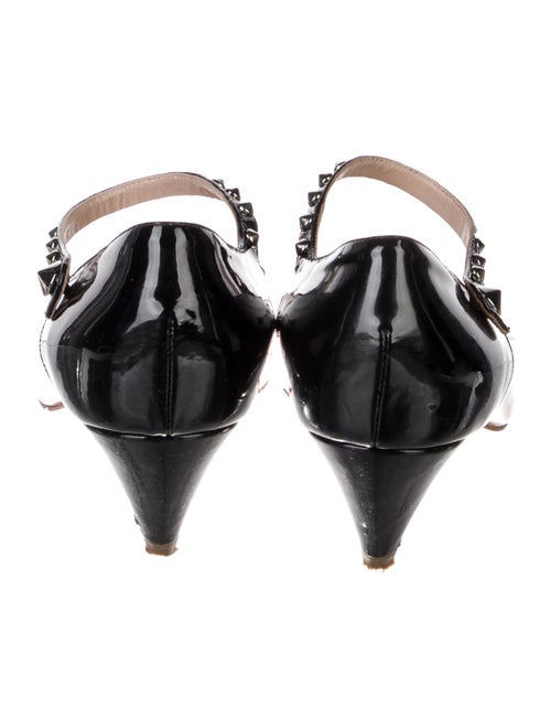 Miu Miu Patent Leather Studded Accents Pumps
