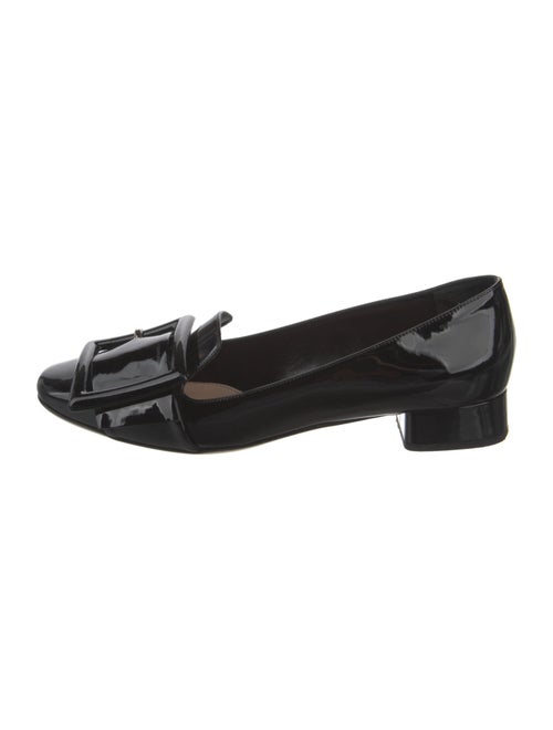 Miu Miu Patent Leather Chain-Link Accents Loafers