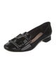 Miu Miu Patent Leather Chain-Link Accents Loafers