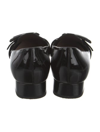 Miu Miu Patent Leather Chain-Link Accents Loafers