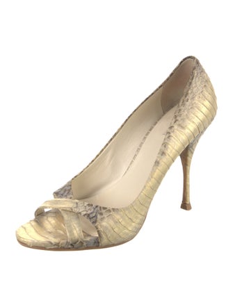 Miu Miu Snakeskin Animal Print Sandals