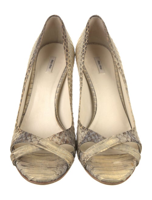 Miu Miu Snakeskin Animal Print Sandals