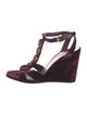 Miu Miu Velvet T-Strap Sandals