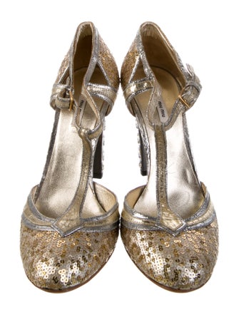 Miu Miu Sequins Crystal Embellishments