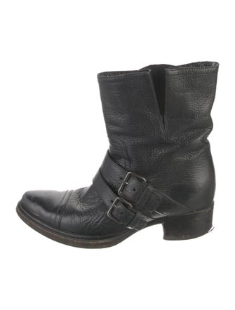 Miu Miu Leather Moto Boots