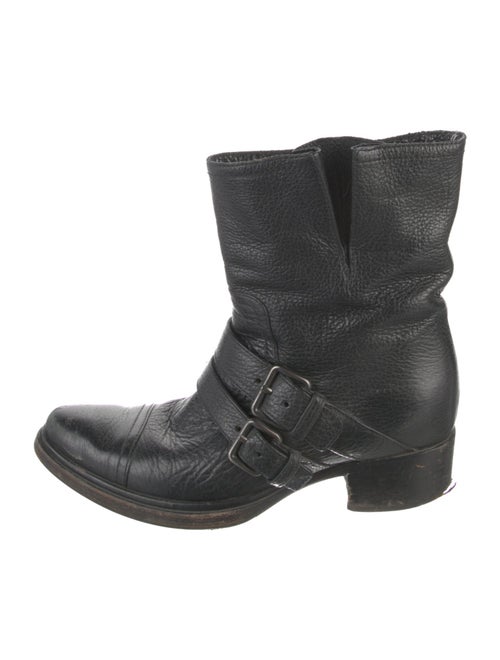 Miu Miu Leather Moto Boots