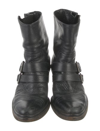 Miu Miu Leather Moto Boots