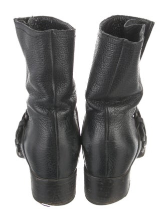 Miu Miu Leather Moto Boots